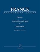 Franck: Sonate Andantino quietoso op. 6 Melancolie