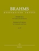 Brahms: Sonata in E minor for Violoncello and Piano op. 38