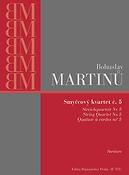 Bohuslav Martinu: Streichquartett no. 5 (Studiepartituur)