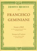 Geminiani: Sonate for Oboe (Flöte, Violine) und Basso continuo - Sonata for Oboe (Flute, Violine) and Basso continuo