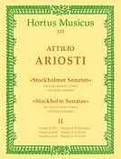 Attilio Ariosti: Sechs Sonaten Stockholmer Sonaten fuer Viola d'amore (Altviool) und Basso continuo. Heft 2