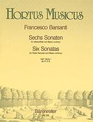 Francesco Barsanti: Sechs Sonaten fuer Blockflöte und Basso continuo, Heft 1