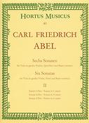 Abel: Sechs Sonaten fuer Viola da gamba (Violine, Flöte) und Basso continuo. Heft 2 - Six Sonatas for Viola da gamba (Violin, Flute) and Basso continu