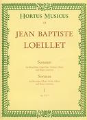 Loeillet: Sonaten fuer Blockflöte (Querflöte, Violine, Oboe) und Basso continuo, Band I
