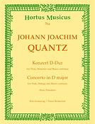 Johann Joachim Quantz: Konzert D Dur Pour Postdam Fl Str Und Bc
