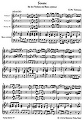 Telemann: Sonate fuer drei Violinen und Basso continuo