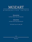 Mozart: Quartette Fur Flöte, Violine, Viola und Violoncello