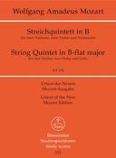 Mozart: Streichquintett B-Dur KV 174 (Studiepartituur)