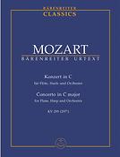 Mozart: Konzert Fur Flöte, Harfe und Orchester C-Dur KV 299 (Studiepartituur)