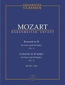 Mozart: Konzert in D fuer Horn und Orchester 