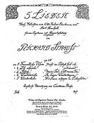 Richard Strauss: 5 Lieder op. 48