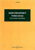 Igor Stravinsky:  Three Songs from William Shakespeare
