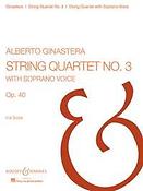 Alberto Ginastera: String Quartet 3 op. 40 (Partituur)