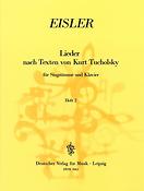 Hanns Eisler: Tucholsky - Lieder Heft 2