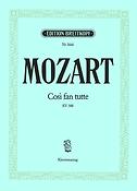 Mozart: Cosi fan tutte KV 588 (Vocal Score)
