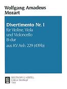 Mozart: Divertimento No. 1 in Bb major KV App. 229