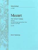 Wolfgang Amadeus Mozart: Ave verum corpus KV 618 (Vocal Score)