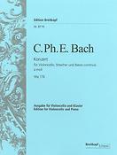 Bach: Cellokonzert a-moll Wq 170