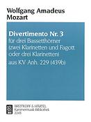 Wolfgang Amadeus Mozart: Divertimento(5) 3 Kv229(439B)