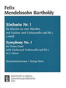Felix Mendelssohn Bartholdy: Sinfonie Nr. 1 op. 11(Streicherstimmen (Vl/Vc))