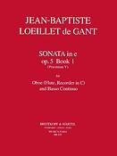 J-B. Loeillet: Sonate 1 E Op.5