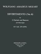 Wolfgang Amadeus Mozart: Divertimento Nr. 6 KV Anh. 229