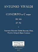 Antonio Vivaldi: Concerto in C RV 444 fuer Sopranino, Str, Bc.