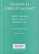 Jacques Loeillet: Sechs Sonaten op. 5/1-3
