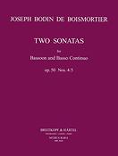 Joseph Bodin de Boismortier: Sonaten in d, c, op. 50/4-5