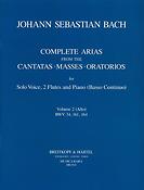 Bach: Compl. Arias (Voc,2 Fl) Vol.2(BWV 34,161,164 Alto)