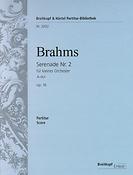 Johannes Brahms: Serenade Nr. 2 A-dur op. 16