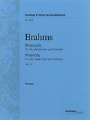 Brahms: Rhapsodie op. 53 (Partituur)