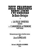 Jean Langlais: Chansons populaires de Haute-Bretagne (2)