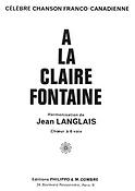 Jean Langlais: A la claire fontaine