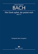 Bach: Wer Dank Opfuert, Der Preiset Mich BWV 17 (Partituur)