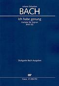 Bach: Kantate BWV 82 Ich Habe Genung (II) (Vocal Score)
