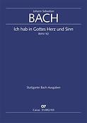 Bach: Kantate BWV 92 Ich Hab In Gottes Herz und Sinn (Vocal Score)