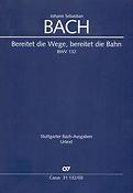 Bach: Kantate BWV 132 Bereitet die Wege, bereitet die Bahn (Vocal Score)
