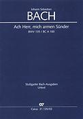 Bach: Kantate BWV 135 Ach Herr, mich armen Sünder (Vocal Score)