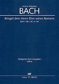 Bach: Kantate BWV 148 Bringet dem Herrn Ehre seines Namens (Score)