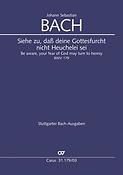 Bach: Siehe zu, dass deine Gottesfuercht nicht Heuchelei sei (Vocal Score)