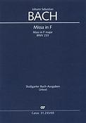 Bach: Missa in F BWV 233 (Vocal Score)