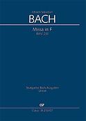 Bach: Missa in F BWV 233 (Studiepartituur)