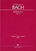 Bach: Sinfonia in e (BR-CPEB Wq 177)