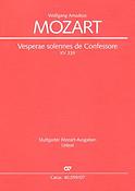 Mozart: Vesperae solennes de Confessore KV 339 (Studiepartituur)