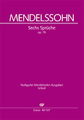 Mendelssohn: Sechs Sprüche zum Kirchenjahr op. 79 (Partituur) 