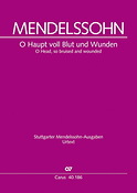 Mendelssohn: O Haupt voll Blut und Wunden Choralkantate (Studiepartituur)