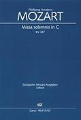 Mozart: Missa solemnis in C KV 337 (Vocalscore)