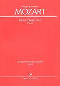 Mozart: Missa brevis in d KV 65 (Studiepartituur)
