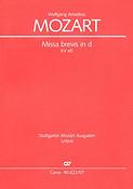 Mozart: Missa brevis in d KV 65 (Studiepartituur)